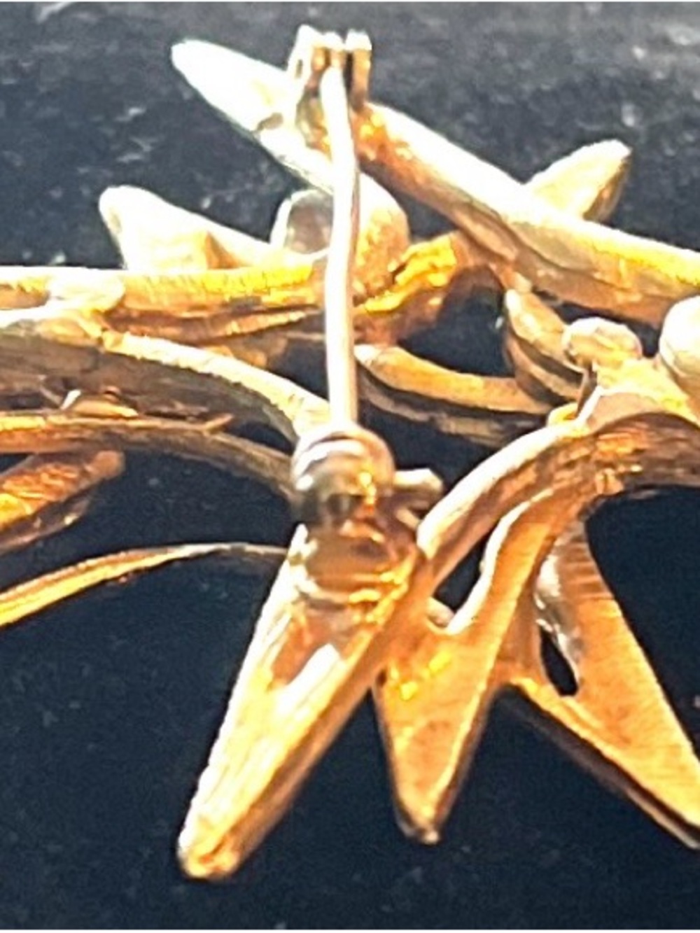 Radiant Gold-tone  Starburst Pin Brooch - Women's Jewelry - Picture 3 of 5